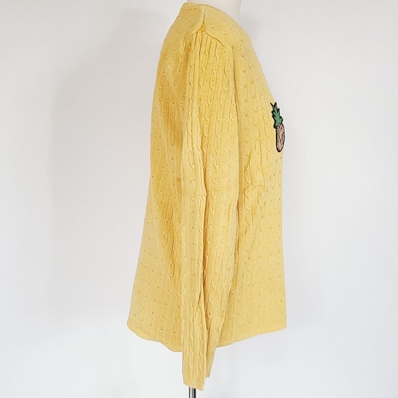 Sequin Pineapple Cable Knit Top (M/L) - Picture 4 of 6